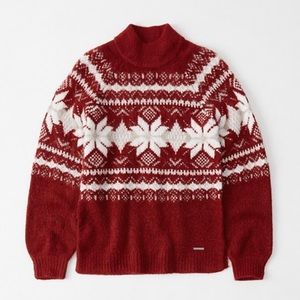 Abercrombie Fair Isle Mock Neck Sweater